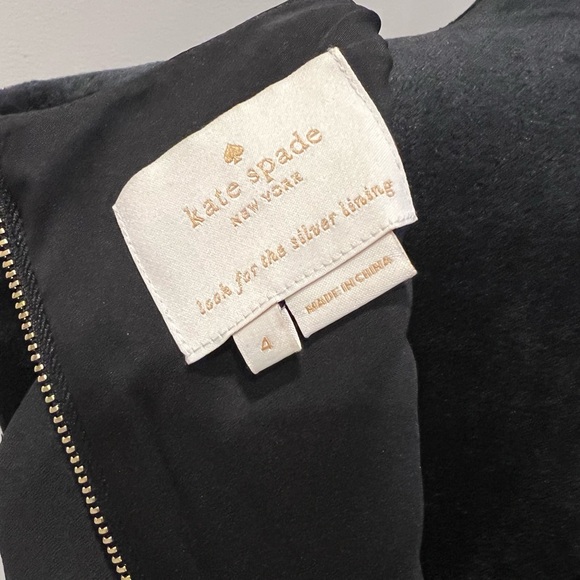 Kate Spade Black Embellished A-line Dress in Black | Size 4 - Picture 9 of 9